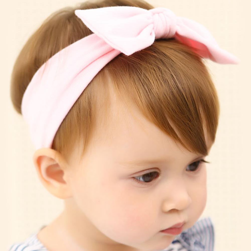 2x Cute Baby Girls Flower Hair Accessories Hairband Headband Elastic Bow Ba M1Q2