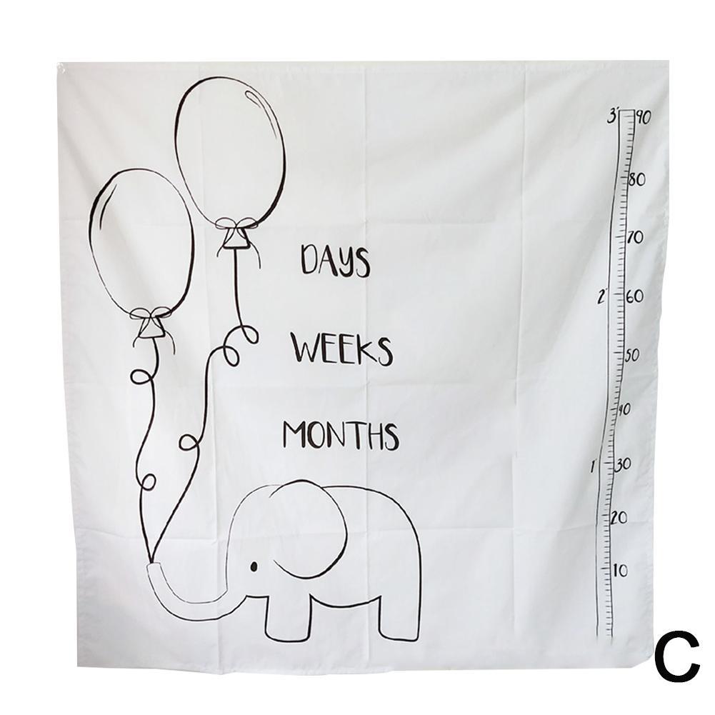 Milestone Photography Newborn Baby Blanket Monthly D6W6 Phot Flowers Number R2S4