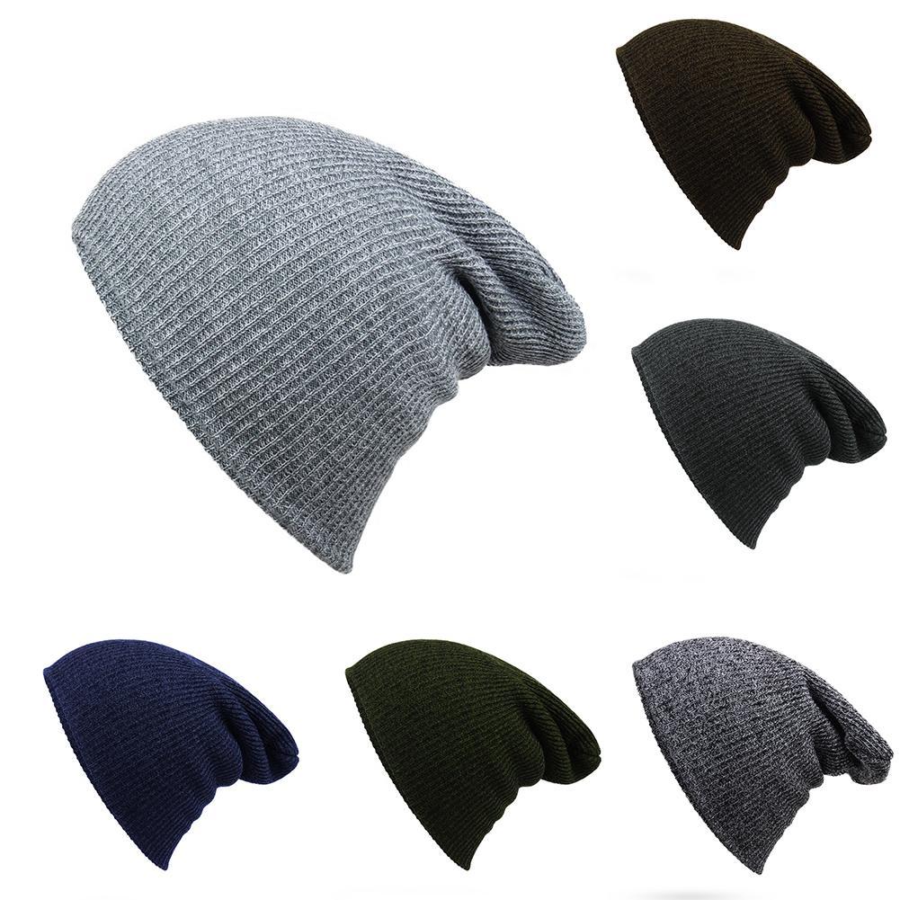 Unisex Men Women Knit Baggy Beanie Winter Hat Ski Slouchy Chic Knitted Cap Skull