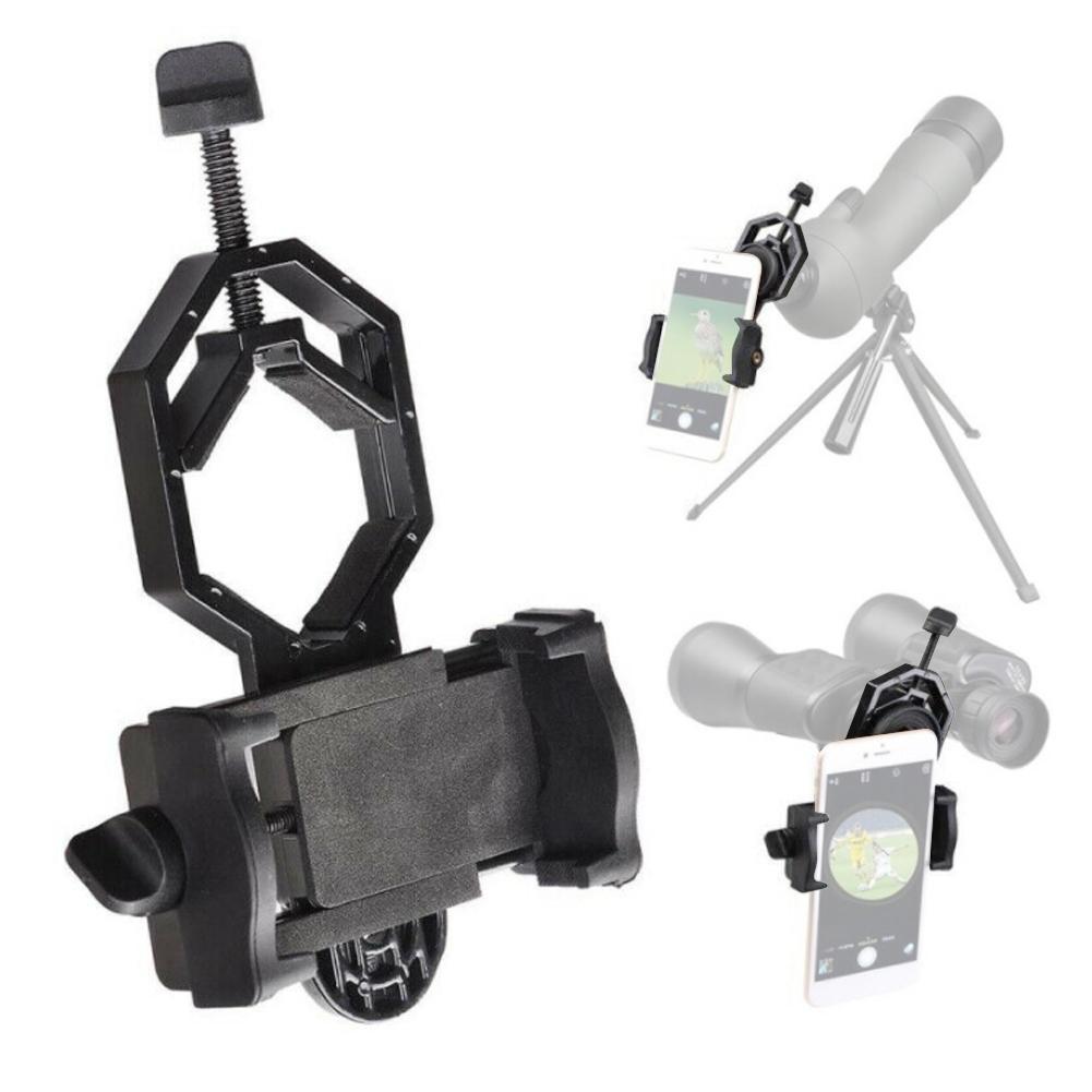 Black Telescope Cell Phone Mount Adapter For Monocular Spotting Scope Universal eBay