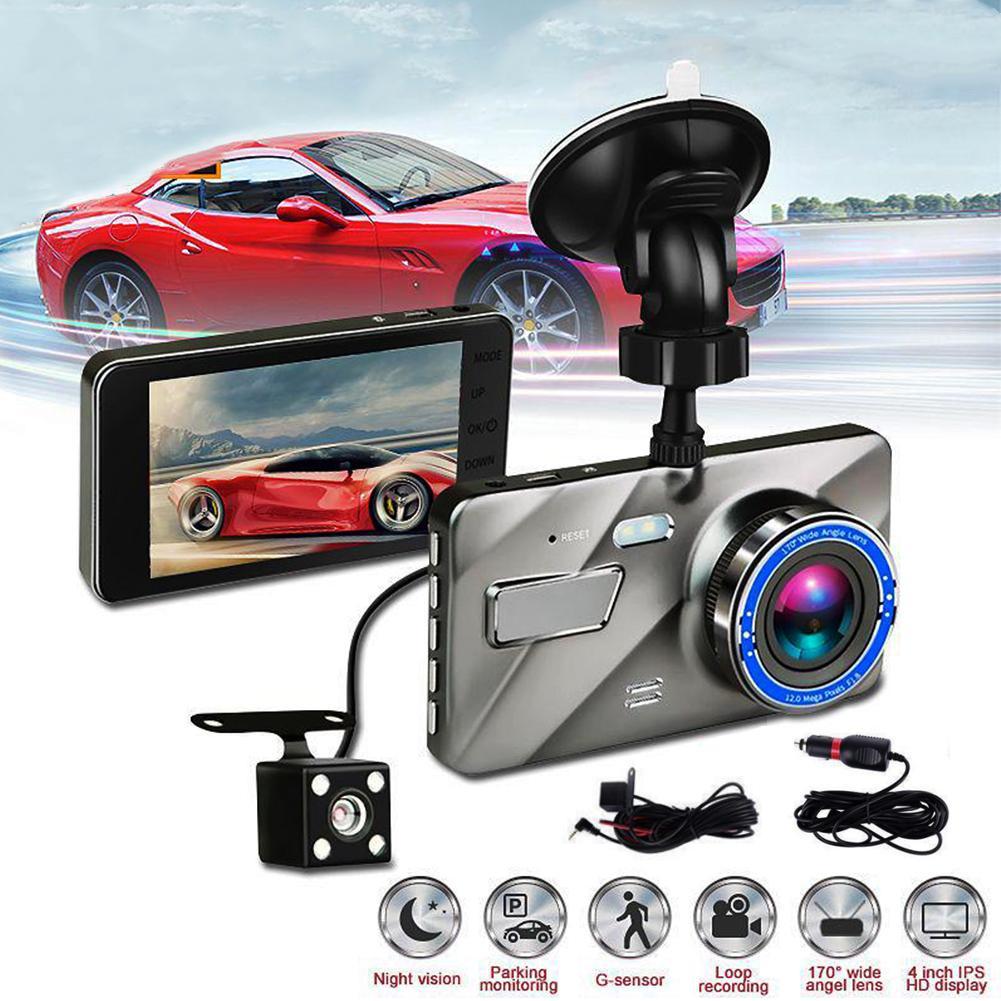 4 Inch Dual Lens Camera HD 1080P Car DVR Vehicle Video Dash Cam Recorder USA @@