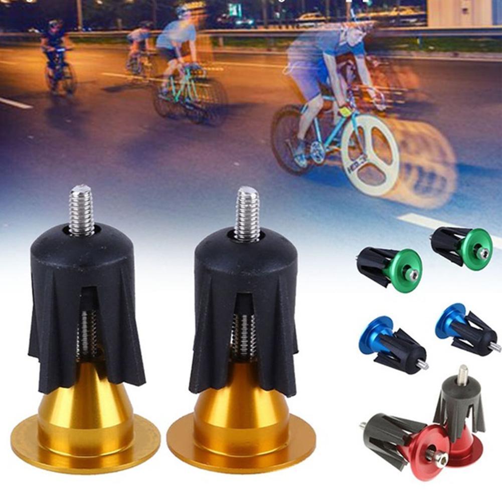 1 Pair Aluminum Bike Handlebar Grips Cap Plug Handle Bar Caps End Plugs Stoppers