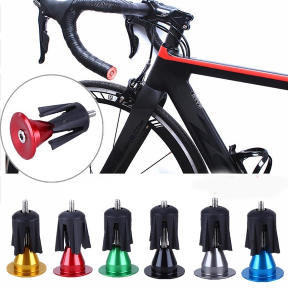 1 Pair Aluminum Bike Grips Cap Bar Caps End Plugs Stoppers D0M7