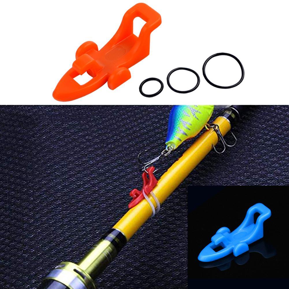 6xPlastic Angelhaken Keeper Angelrute Pole Clip Angelhalter Zubehör