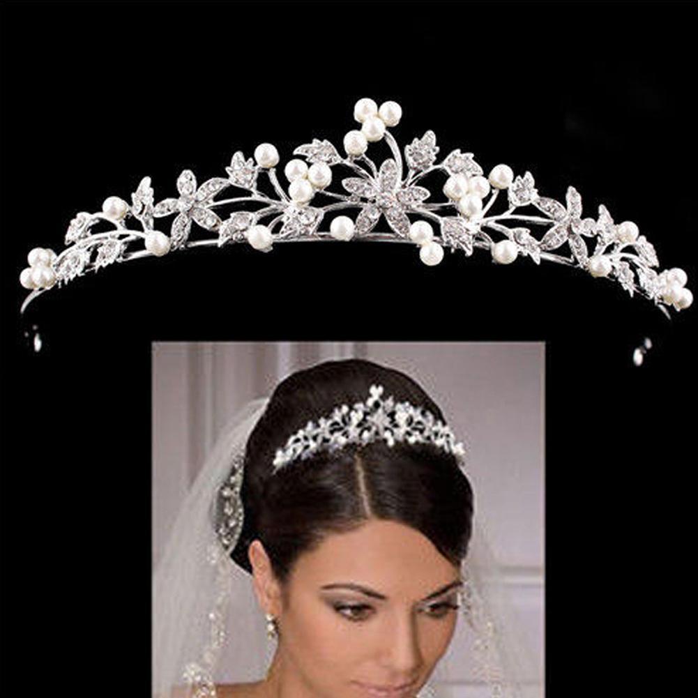 Details about   Princess Wedding Bridal Rhinestone Crystal Crown Hair Tiara 2019Hot Band Z1G4