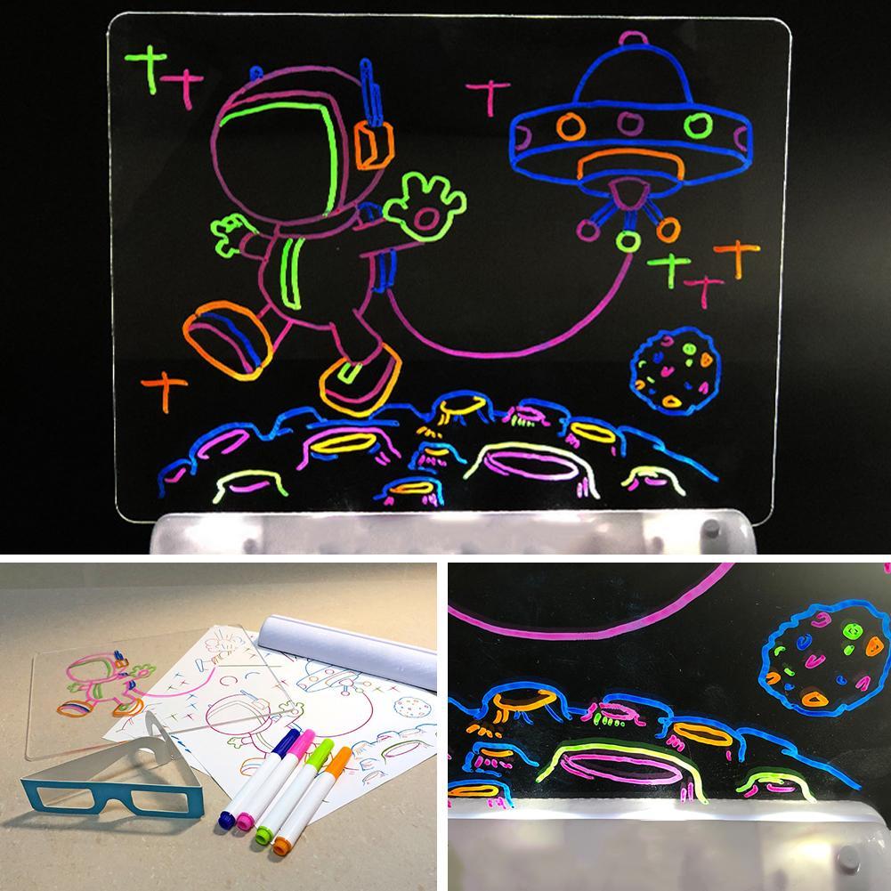 3D Magic Drowing Pad Draw With Light Fun And Developing ...