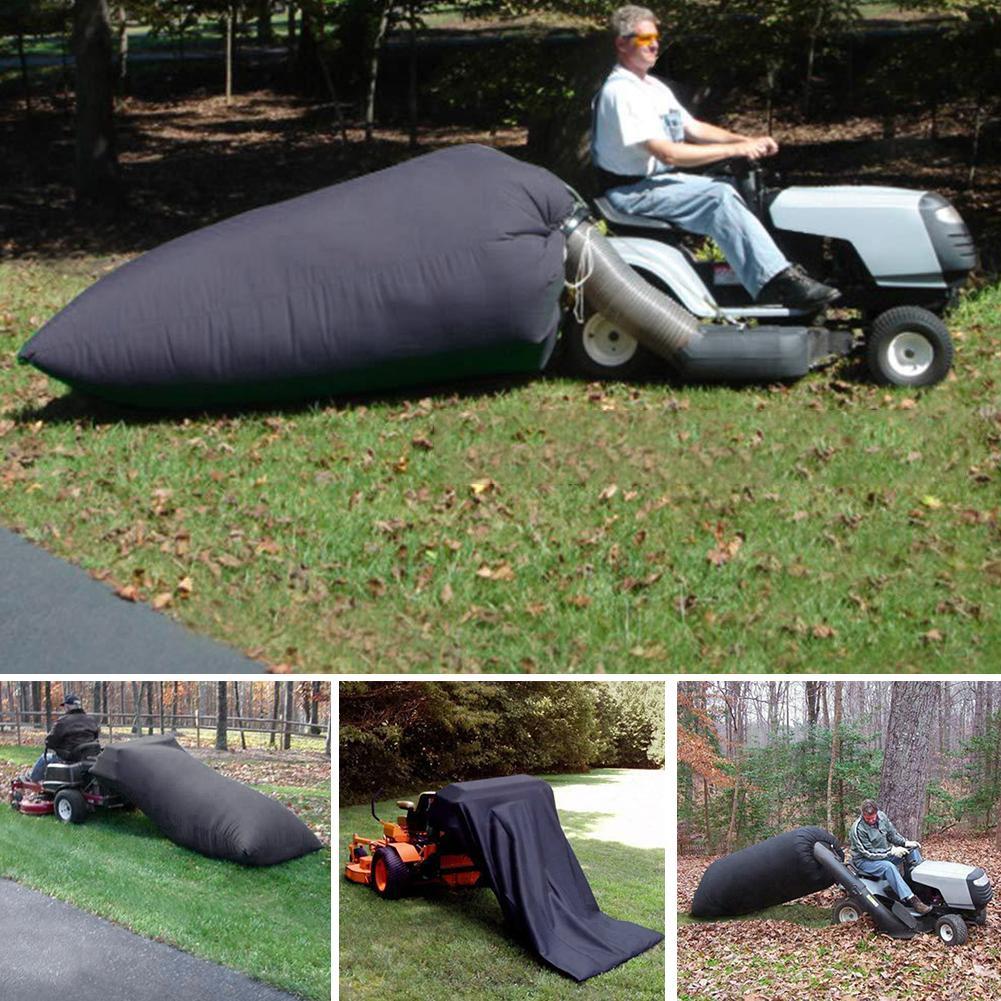 riding mower leaf collection system
