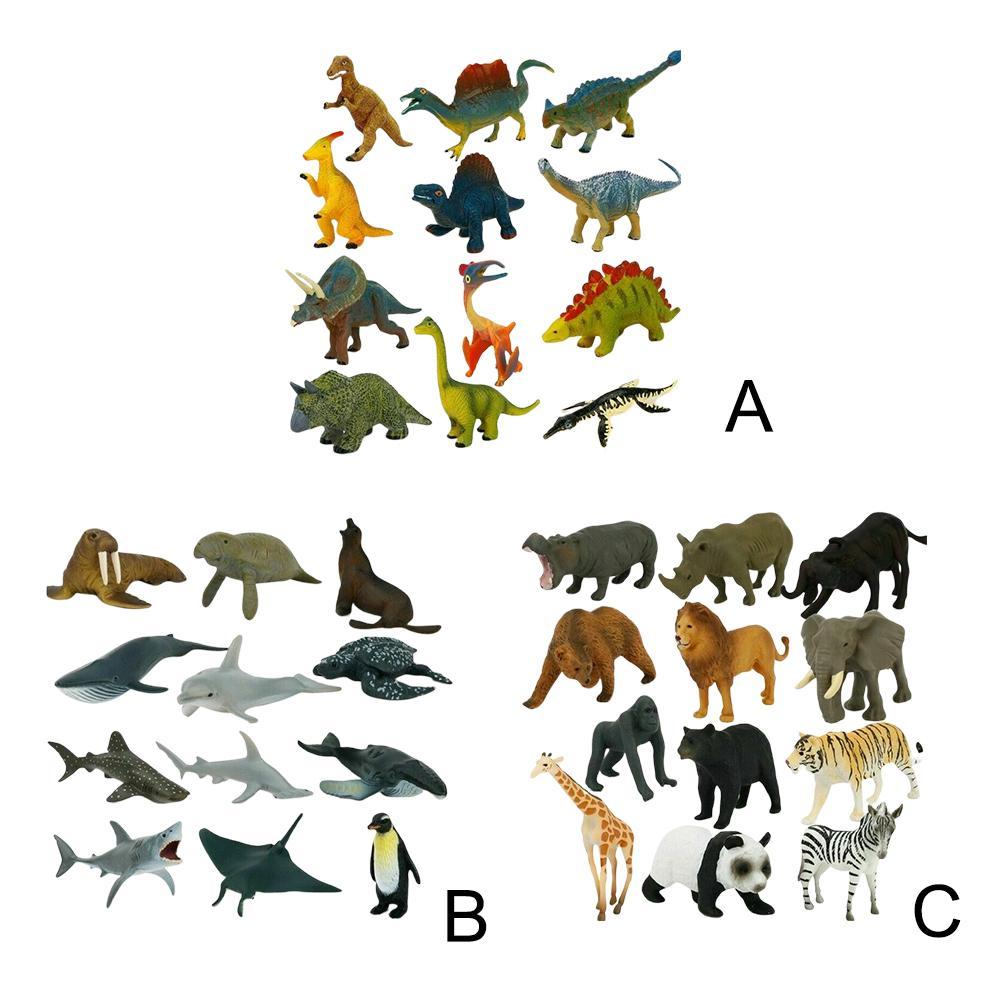 thumbnail image 2 of Ruifaya Juego de 12 modelos de animales de plástico con figuras de la jungla, el océano y el zoológico para niños de й; кψ ση, 2 of 7