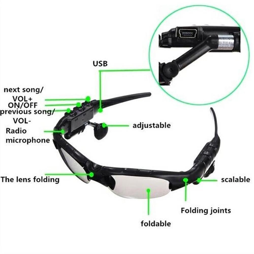 1* Bluetooth Sunglasses Glasses Headphone Wireless Stereo Music Headset