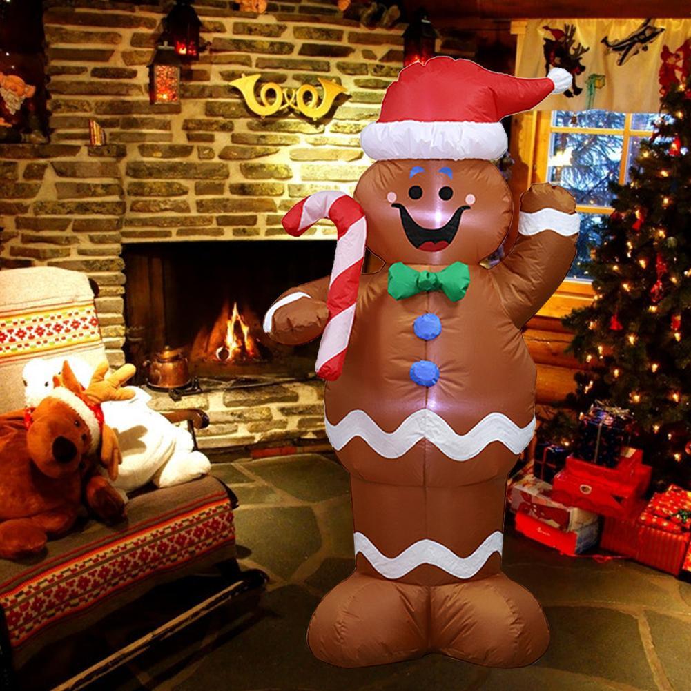 Christmas Garden Decoration 1 5m Gingerbread Man Inflatable Model