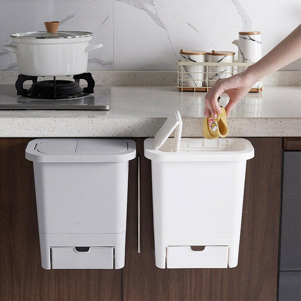 Cabinet Mounted Trash Can Wall Mounted Garbage Bin Dustbin With