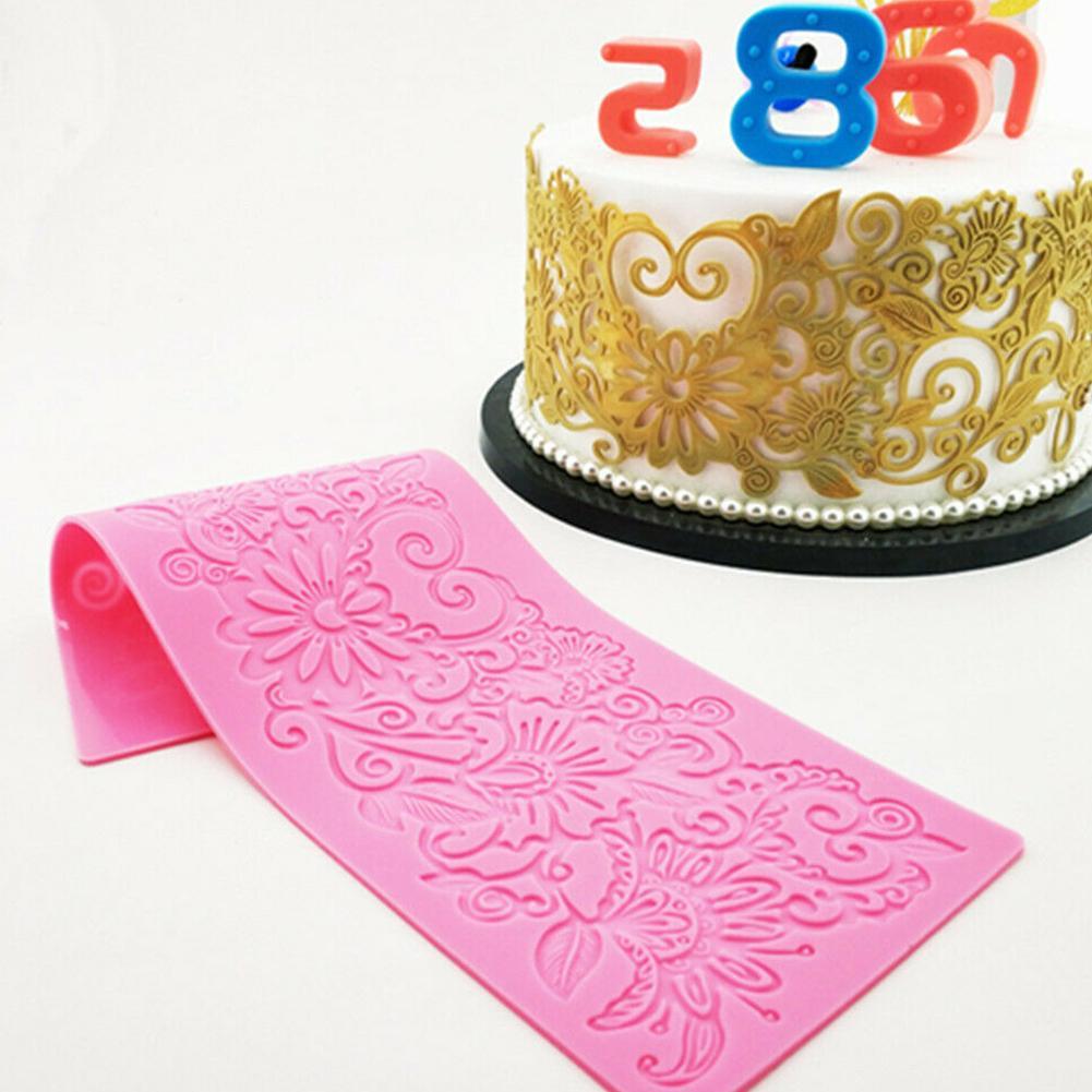 Flower Rattan Lace Cake Silicone Embossing Mat Fondant Candy