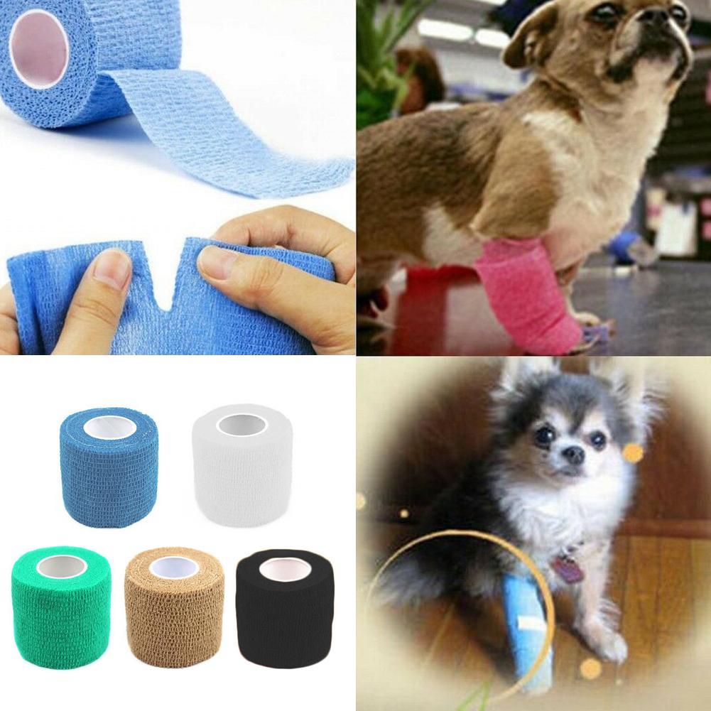 thumbnail image 2 of Ruifaya Vendaje elástico cohesivo para heridas de perros y veterinarios, cintas autoadhesivas para mascotas, suministro de envoltura D2C, 2 of 7