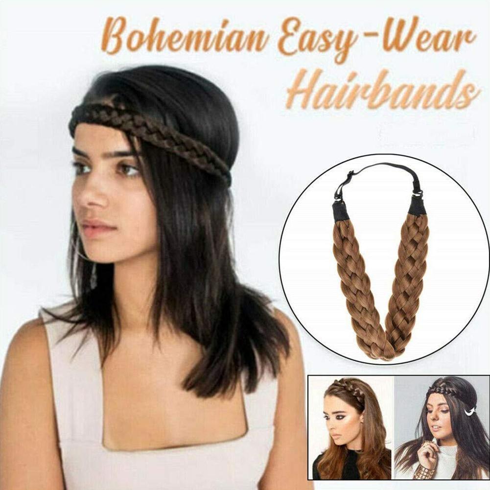 Bohemian Wear Hairbands Elastic Twist Geflochtenes Haar B9A2