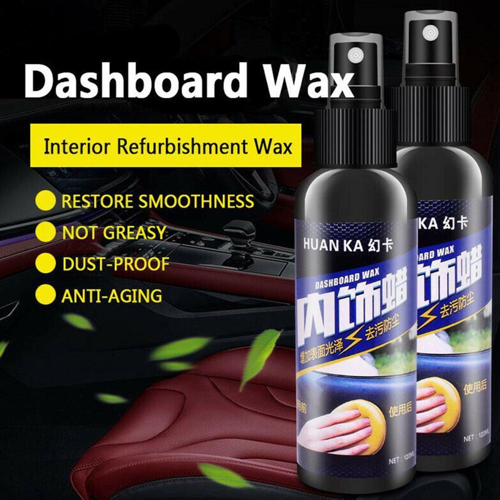 Details About Multifunctional Cleaner Tire Wax Car Interior Dashboard Seat Restoring Wax Spray