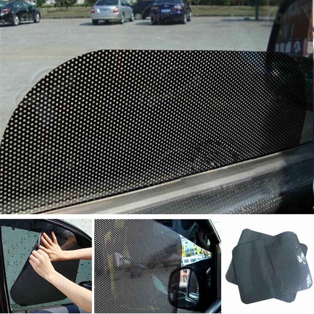 New 2Pcs Car Rear Window Side Shade Cover Block Static Cling Visor Shield Screen