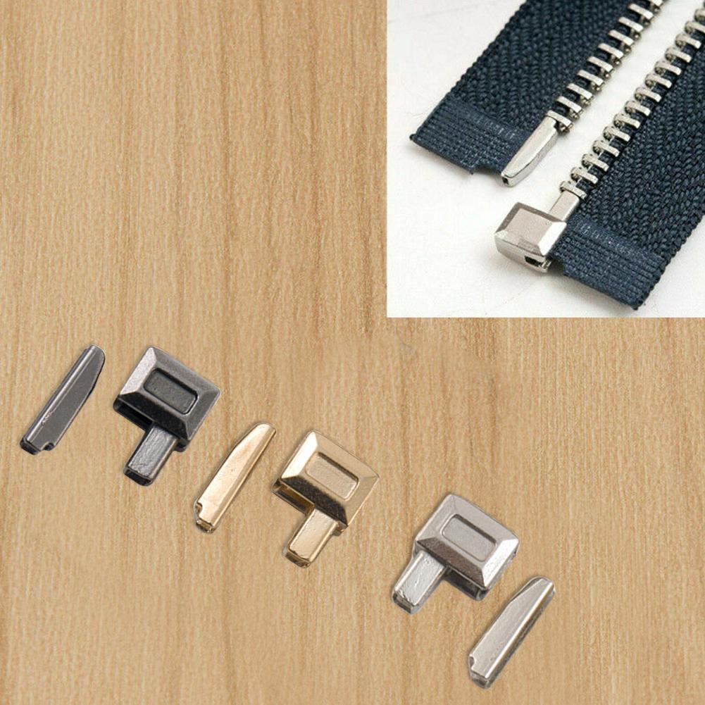 thumbnail image 2 of SGACAI ZXCVWWE 10 piezas de retenedor deslizante de cierre de cremallera de metal, pasador de inserción n.° 8, tope de cremallera inferior para reparación de cremalleras de metal, reemplazo de cost, 2 of 7