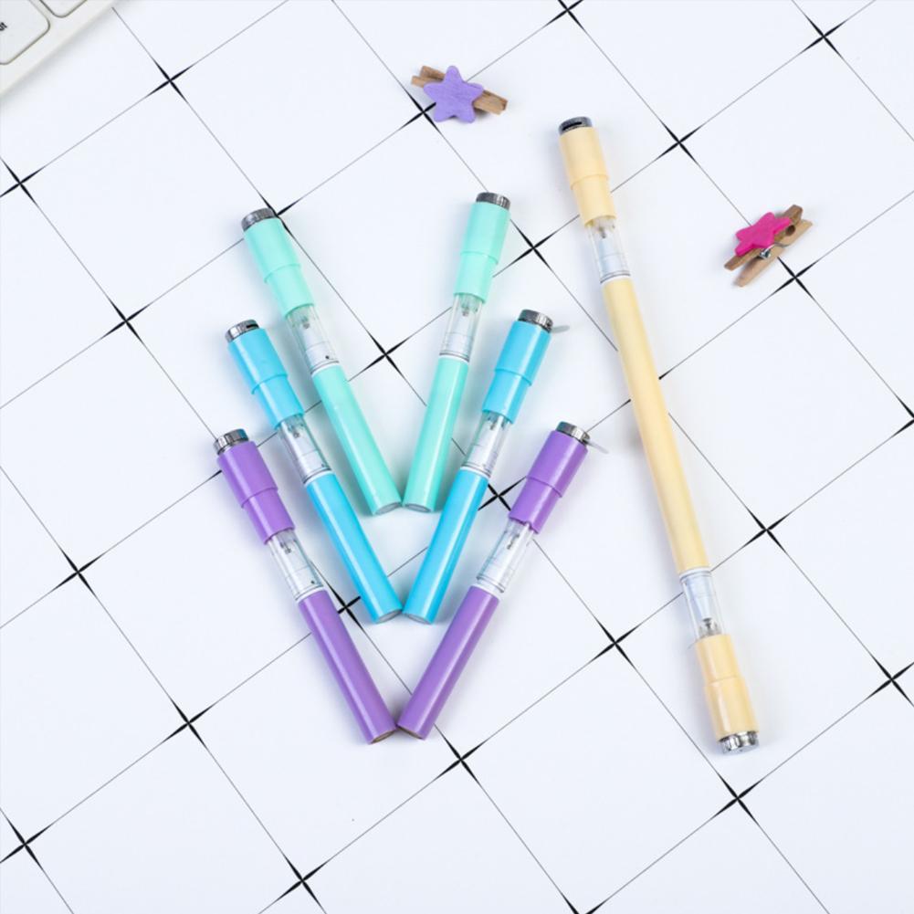 Colorful 0.5mm Gel Pen Magic Quicksand Pen Novelty LED Signature Pens Black Q4A8