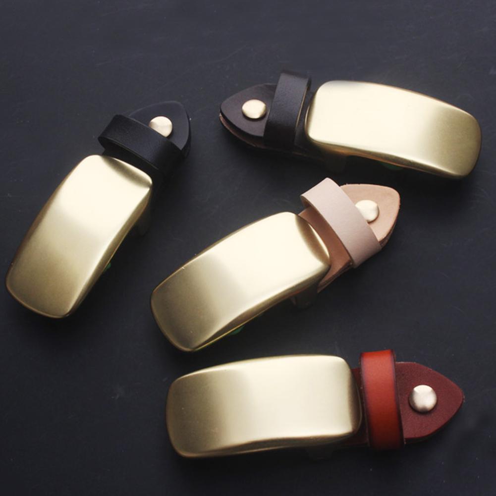 WUTA Vintage Solid Brass Oval Belt Buckle Plained Men Buckle Heavy Duty