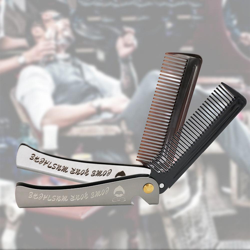 thumbnail image 5 of Wartleves Peine para Barba y Bigote de Acero Plegable de Bolsillo Fino Dientes Nuevos NUEVO., 5 of 7