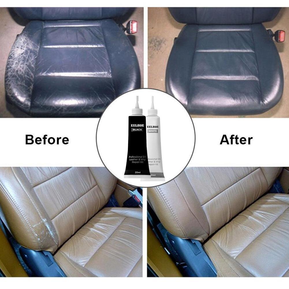 20ml Car Reconditioning Cream Black White Leather And Vinyl Repair Kit Furniture Couch Seats Sofa Coats Holes Upholstery Cleaner Aliexpress - How To Repair Hole In Vinyl Car Seat