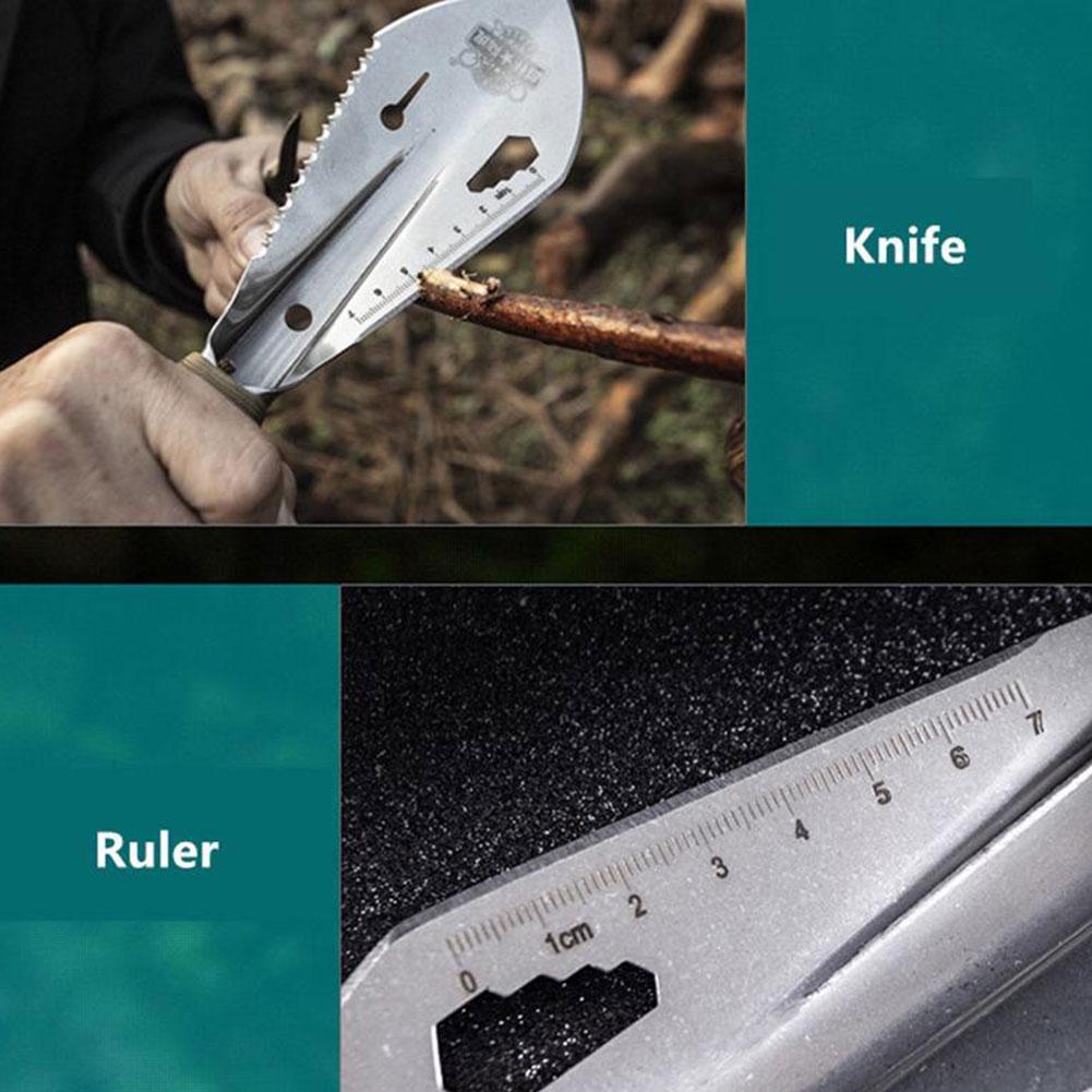 Garden Stainless Steel Shovel Spade Multi Tool Weeder With Sawtooth Hex Wrench