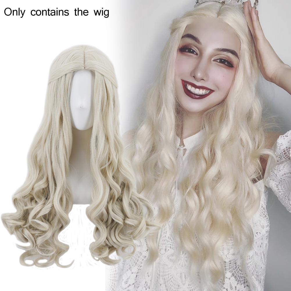 Movie Alice In Wonderland Cosplay Wig Light Blonde Curly Synthetic