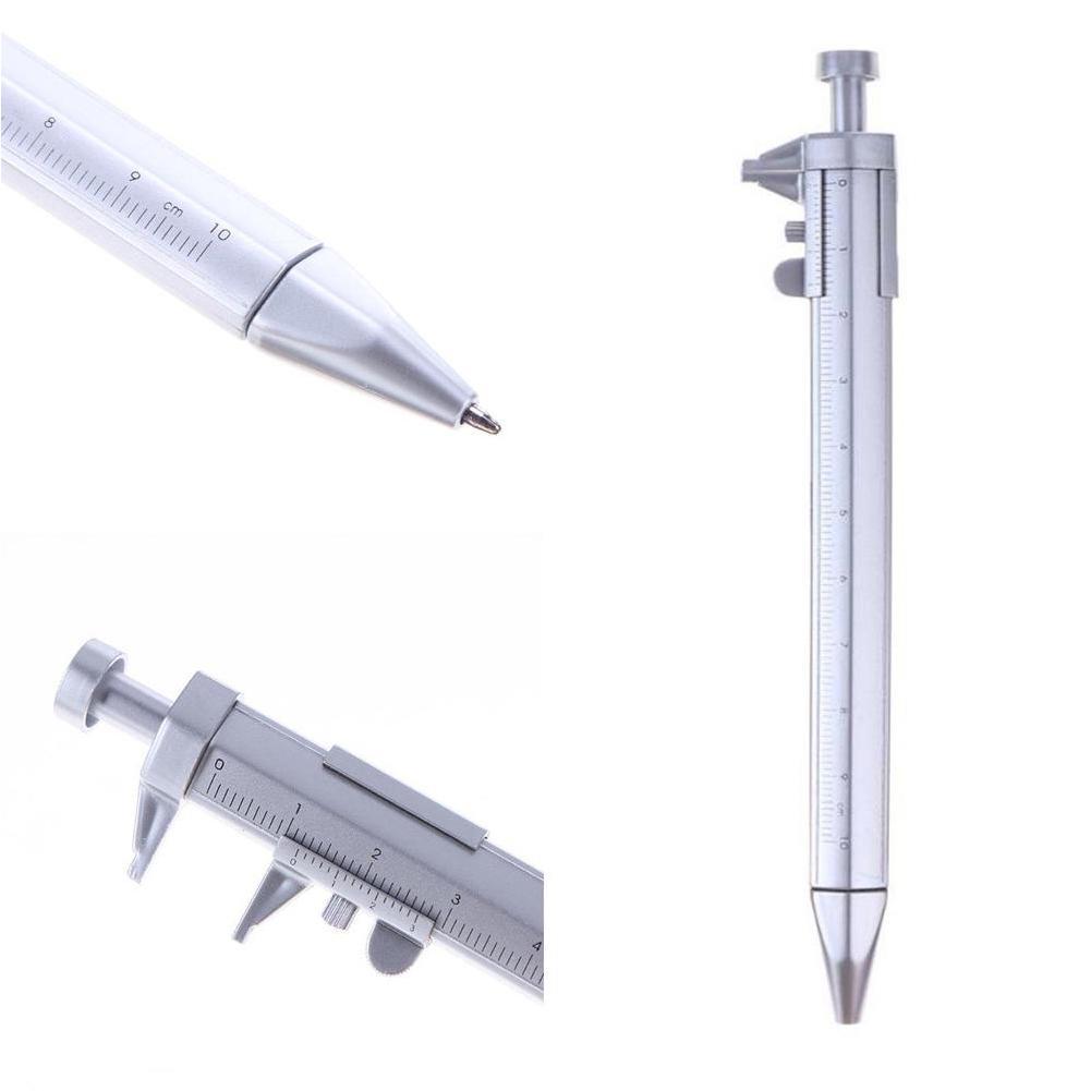 Multifunction Stationery Ballpen Cursor Caliper Scale Ruler Press Ballpoint Pen