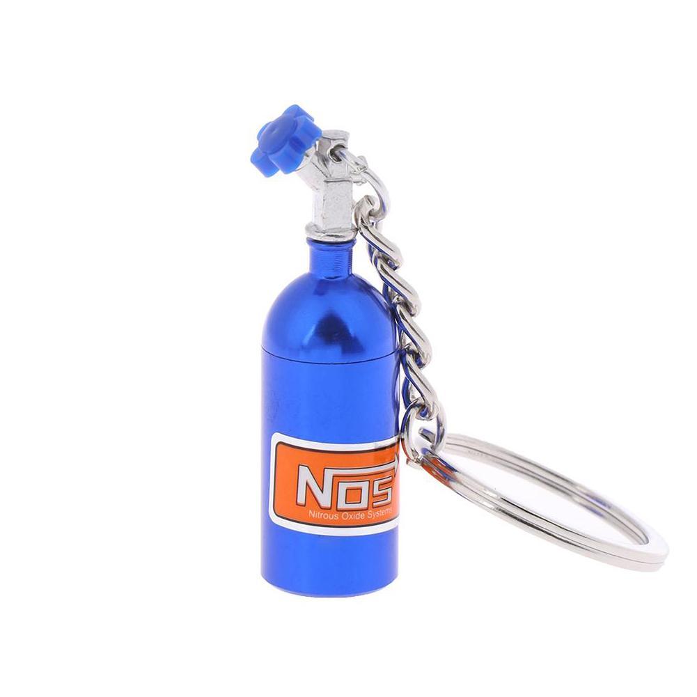 NOS Bottle Keyring Nitrous Pill Case Pot Cash Stash Box Car Keychain Oxide LUX