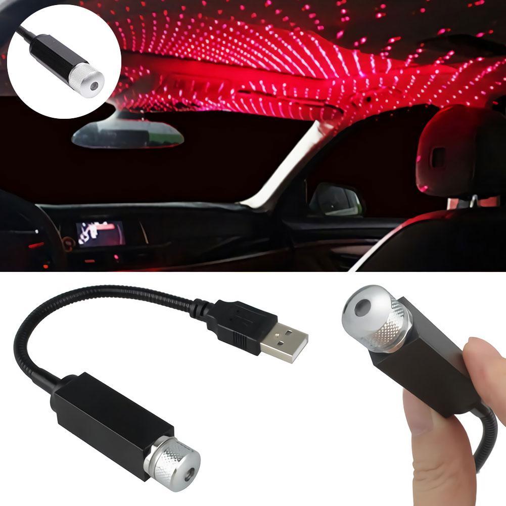 USB Car Interior Atmosphere Sky Lamp Starry Ambient Star Light LED Projectors