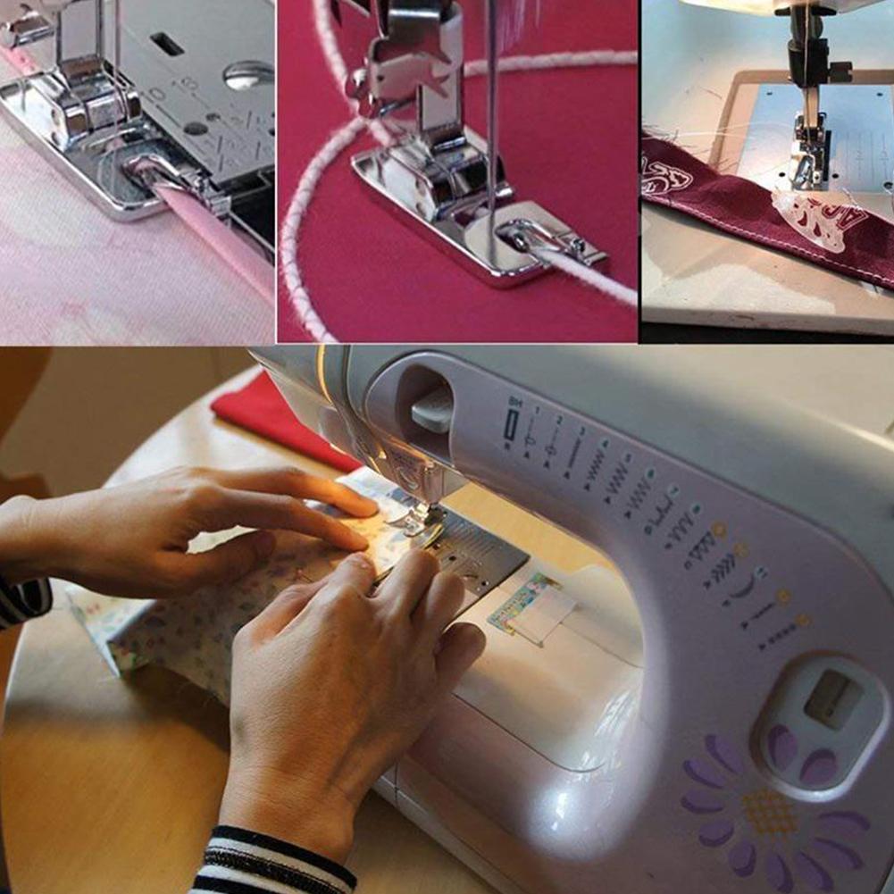 Domestic Sewing Machine Foot Presser Rolled Hem Feet Embroidery Tool Hoop