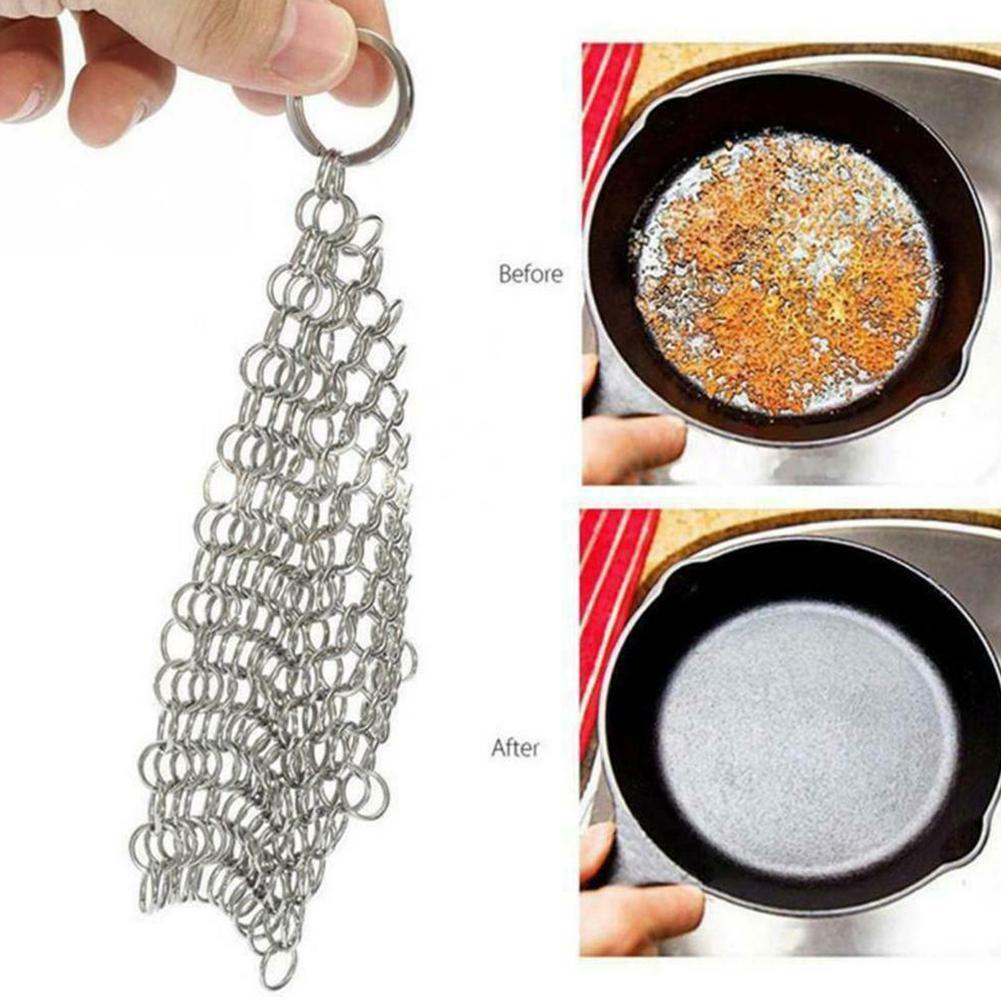 Stainless Steel Kitchen Home Pan Brush Washing Pot Cleaning Scrubber Net A7O0