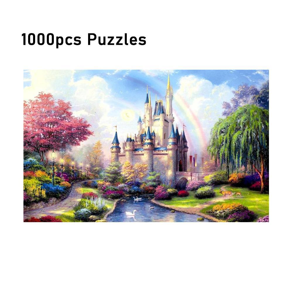 1000Pcs Wooden Adults/Kids Puzzle Toy Educational Toy Z1D2 Castle H1S6 