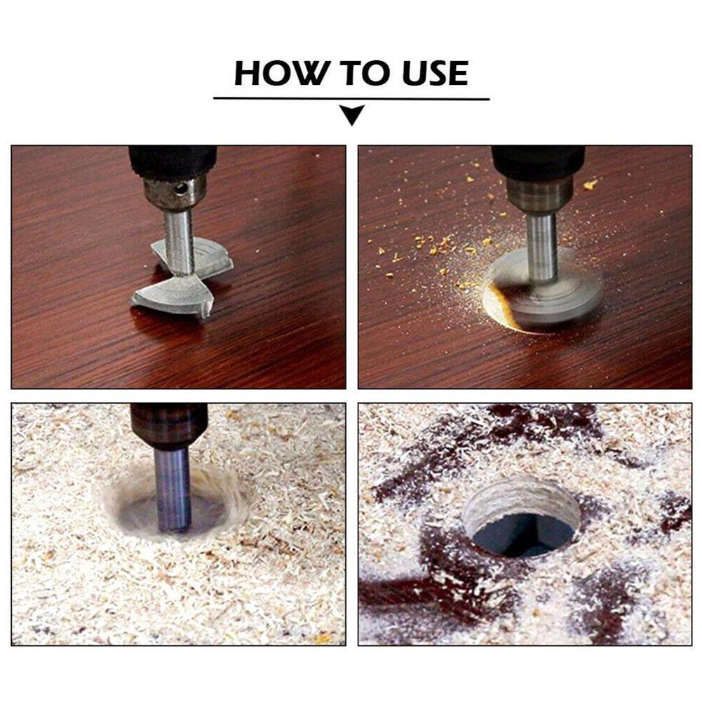 5pcs Forstner Drill Bit Set Woodworking Hole Saw Cutter Clean Cutting