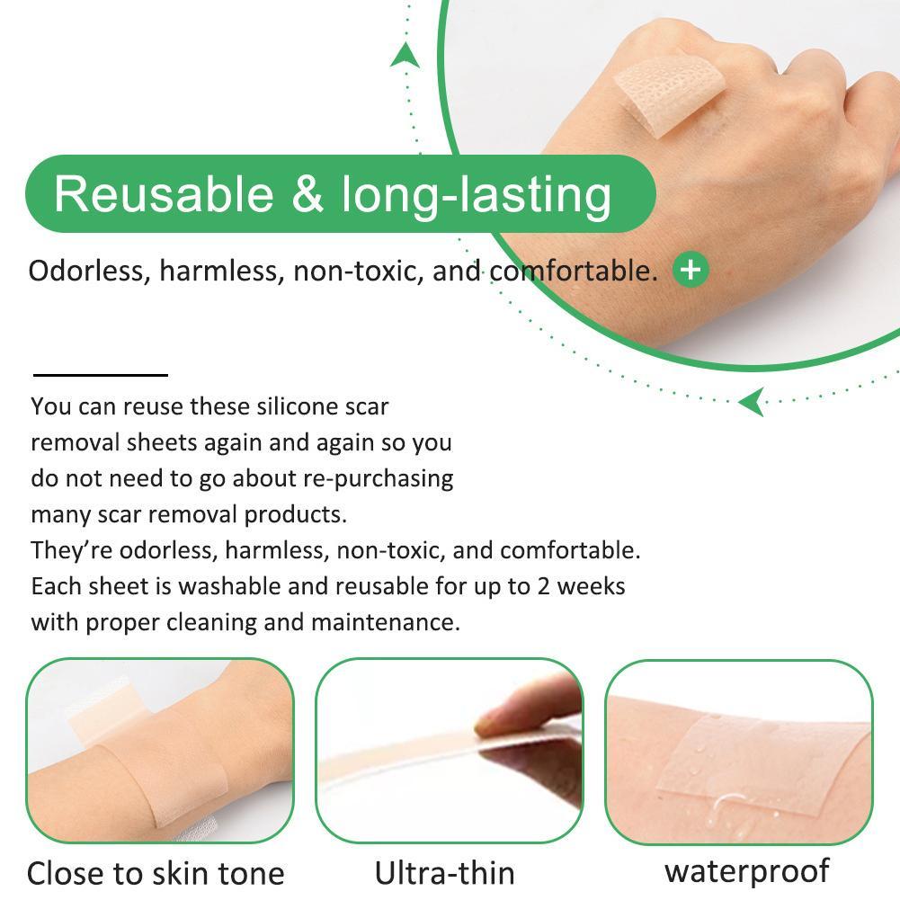 Silicone Scar Therapy Treatment Sheet Reduce Hypertrophic