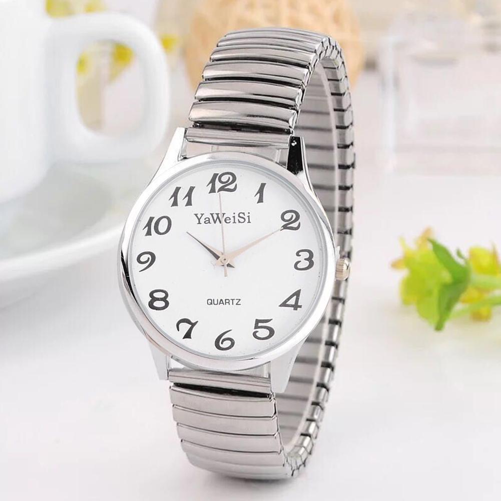 thumbnail image 3 of Ruifaya Relojes de pulsera unisex Reloj de cuarzo extensible elástico para caballeros Correa rápida para damas, 3 of 7