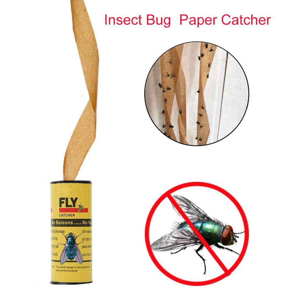 24Pcs Insect Glue Tape Strips Sticky Fly Paper Eliminate Flies Bug