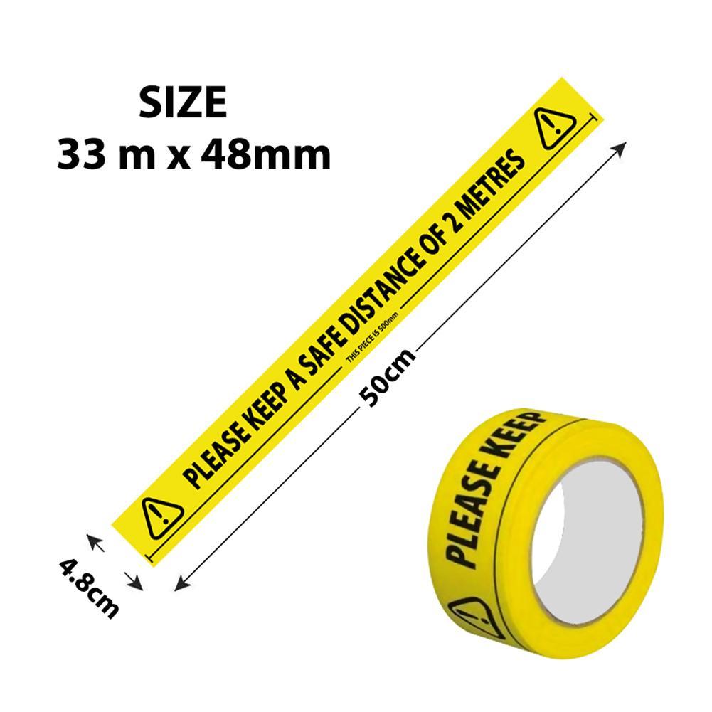 Please Keep a Safe Distance of 2 Metres Floor Marking Tape ...