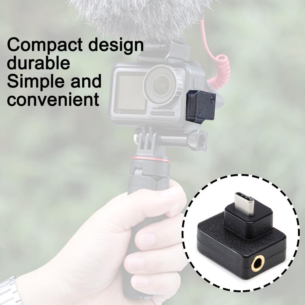 Dual USBC to 3.5mm Mic Microphone Adapters For DJI OSMO Action