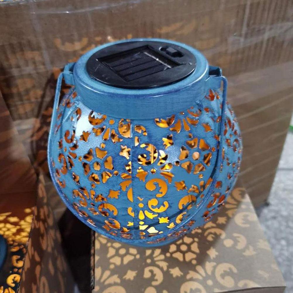 LED Lantern Outdoor Solar Power Hanging Lamp Garden Lawn Light