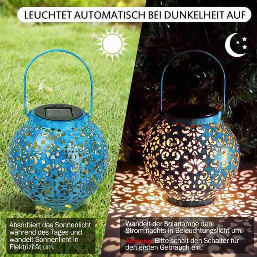 LED Lantern Outdoor Solar Power Hanging Lamp Garden Lawn Light