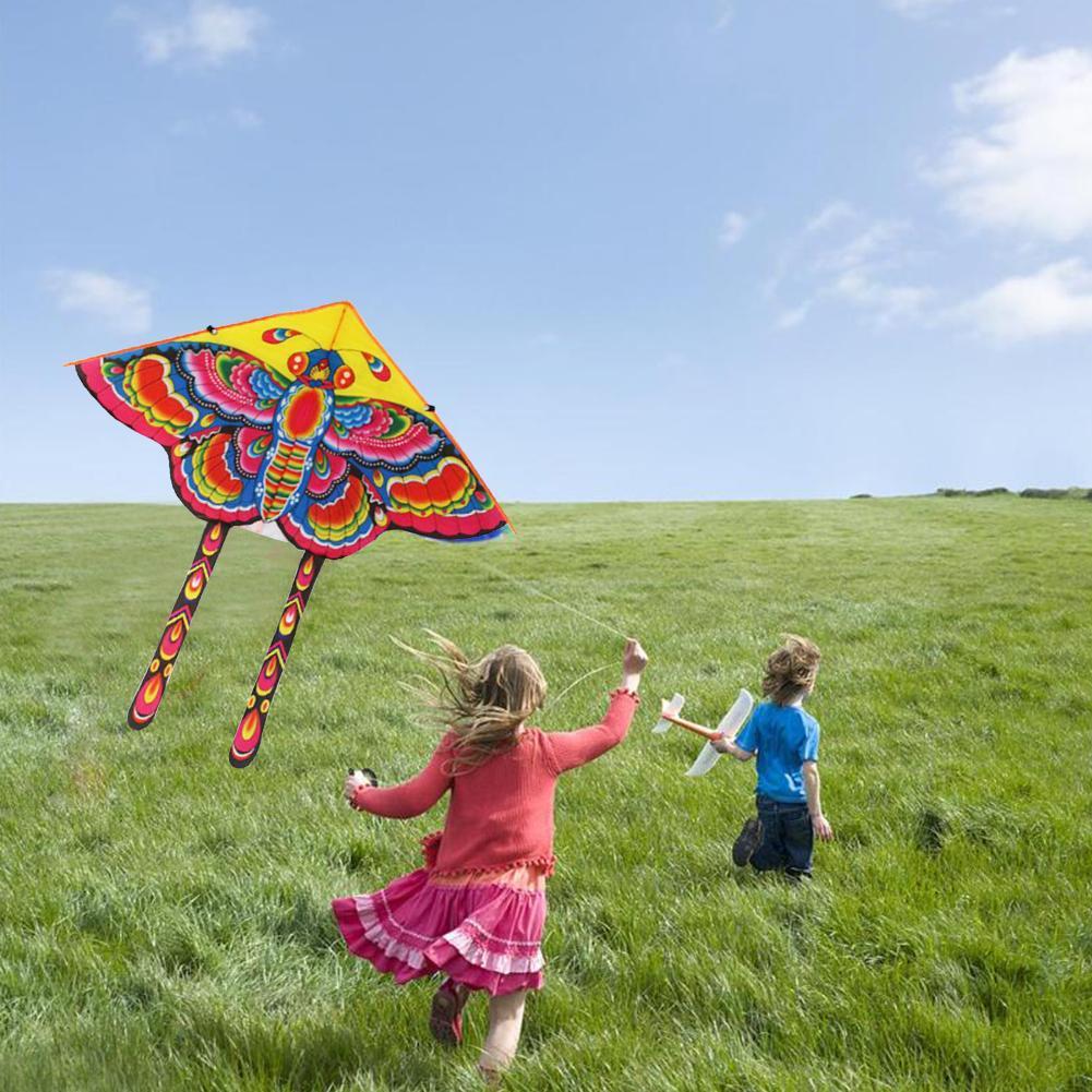 Butterfly Flying Kite with Winder Board String Outdoor Children Toy Game K5I6