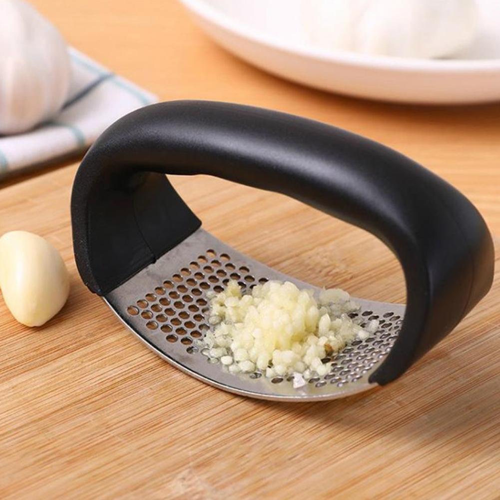 Kitchen Stainless Steel Garlic Press Crusher Manual Rocking Mincer