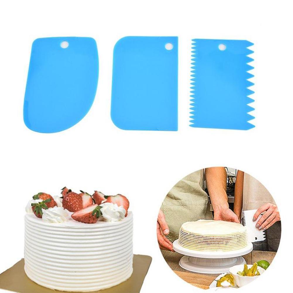 3Pcs Fondant Mold Sugar Mold Cake Printing Cookie Pink 3D Cut Tools X9B7