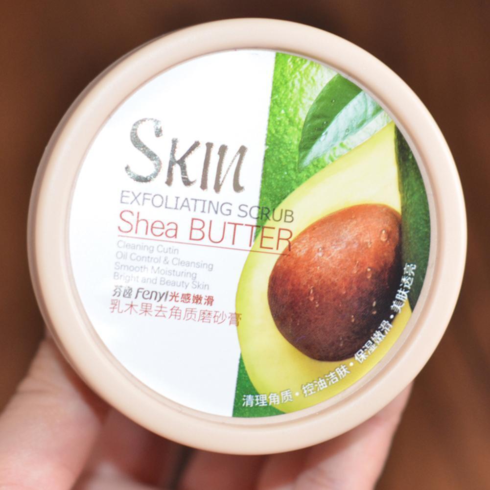 Fenyi Body Scrub Shea Butter Exfoliating Gel Deep Cleansing Treatment Acne Smooth Whitening Avocado Face Wash