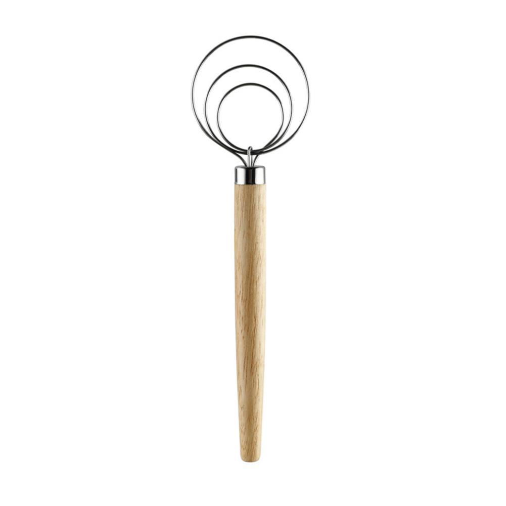 9" Danish Dough Whisk with Wood Handle Kitchen Baking Stainless Tools Steel Z6F3 9" Danish Dough Whisk with Wood Handle Kitchen Baking Stainless Tools Steel Z6F3