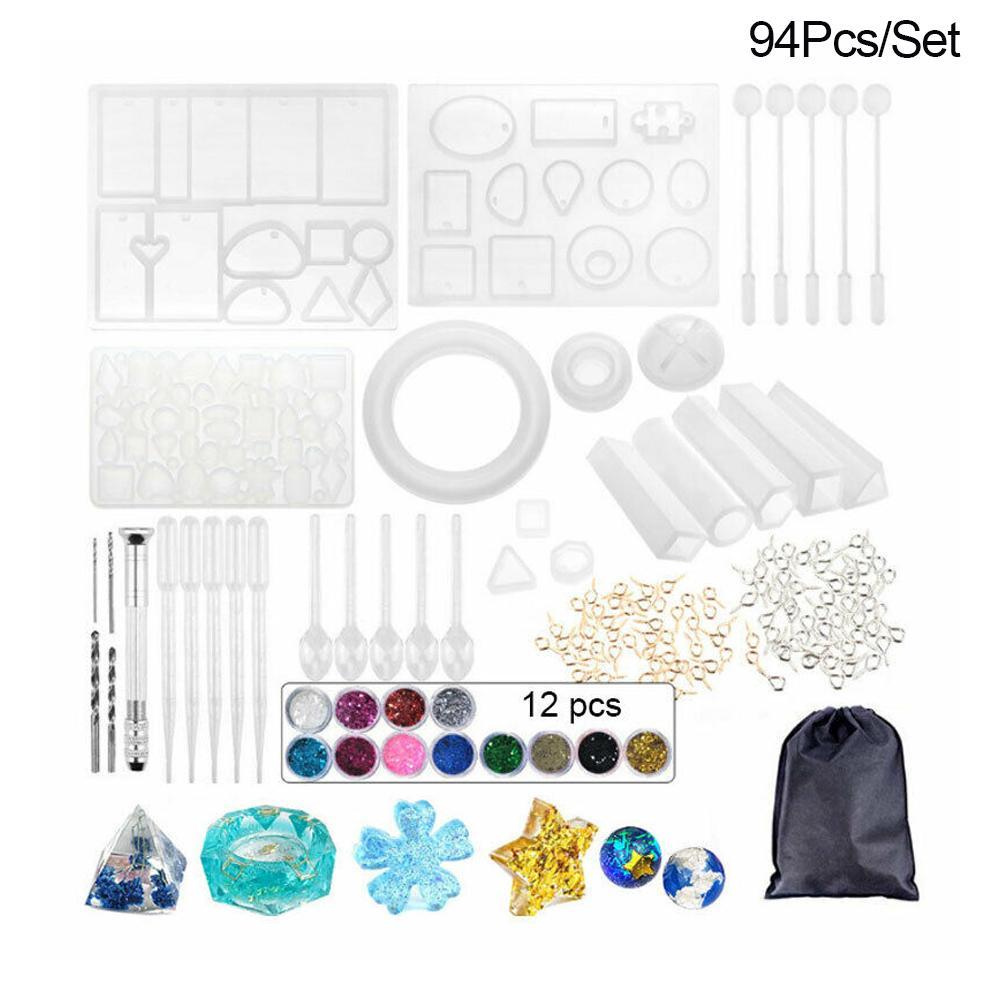 147 Pcs//Set Crystal Glue Mould Mold DIY Silicone Resin Casting Handmade