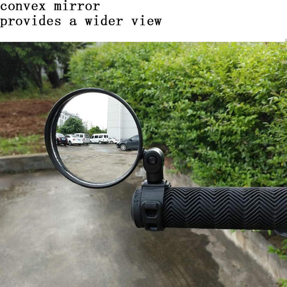 Rotate Bicycle Cycling Bike Back Rear View Handlebar Safety Rearview Mirror