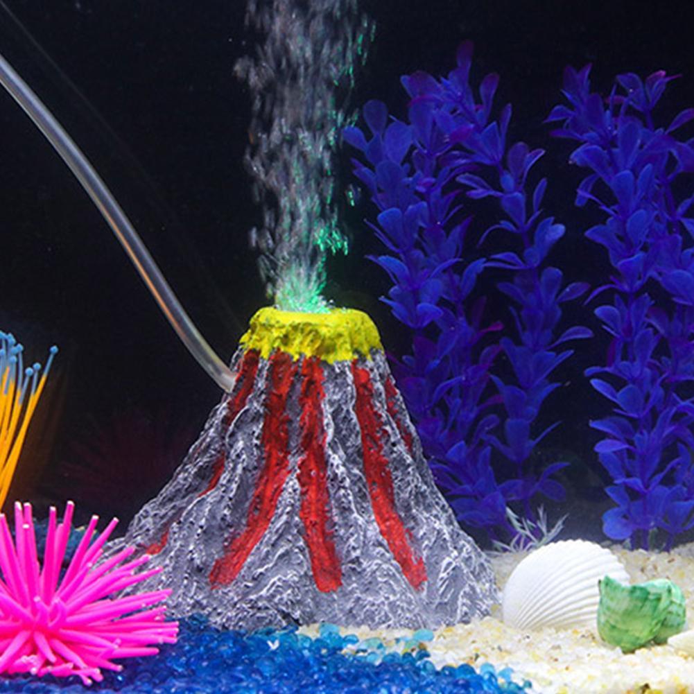 3SIZE volcano LED lamp aquarium fish tank decoration landscaping lamp ...