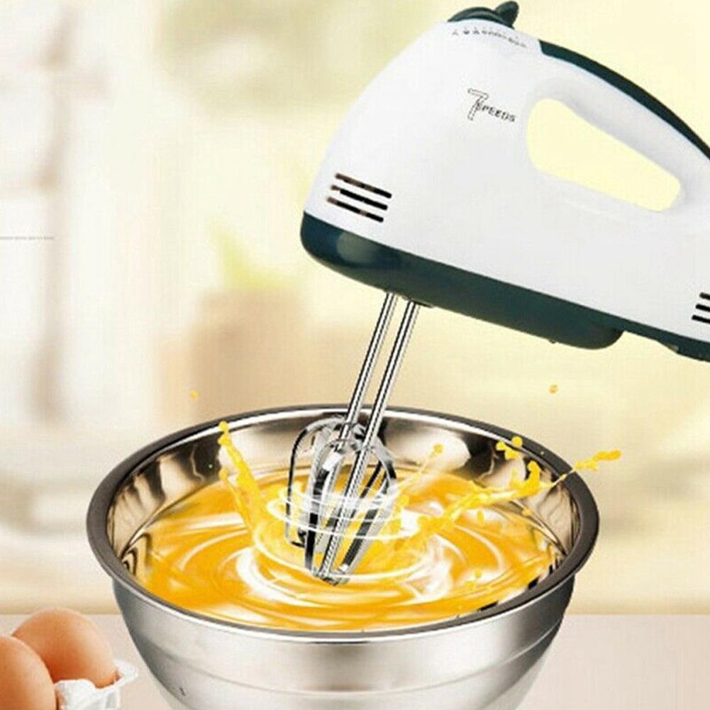 New 7 Speed Hand Held Electric Whisk Hand Mixer Electric Cooking Cake Lightweight Hand Mixer Stainless Steel Egg Whisk With Egg White Separator Baking Egg Sticks And Dough Sticks Or Kitchen Aid Mixers Kitchen